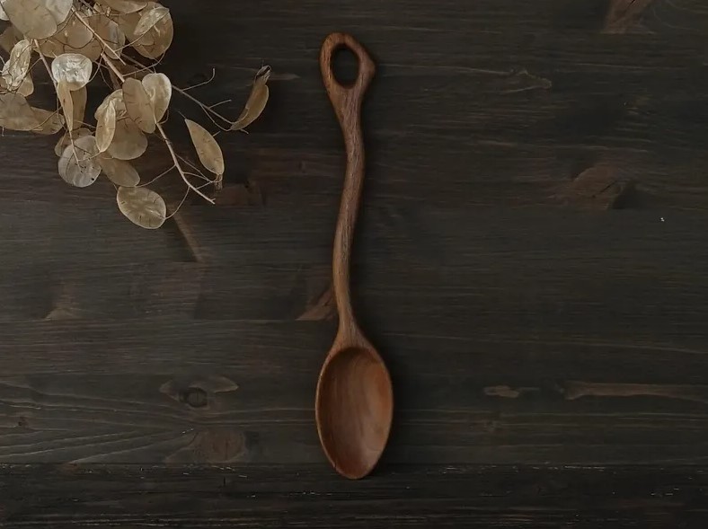Wooden Stirring Spoon – Handcrafted Walnut Wood