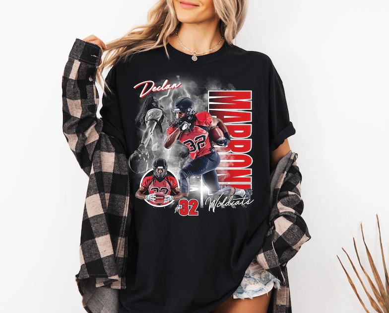 Player Football Shirt, Football Shirt, Custom Football Shirt, Personalized Player Shirt, Bootleg Football, School Shirt, High School
