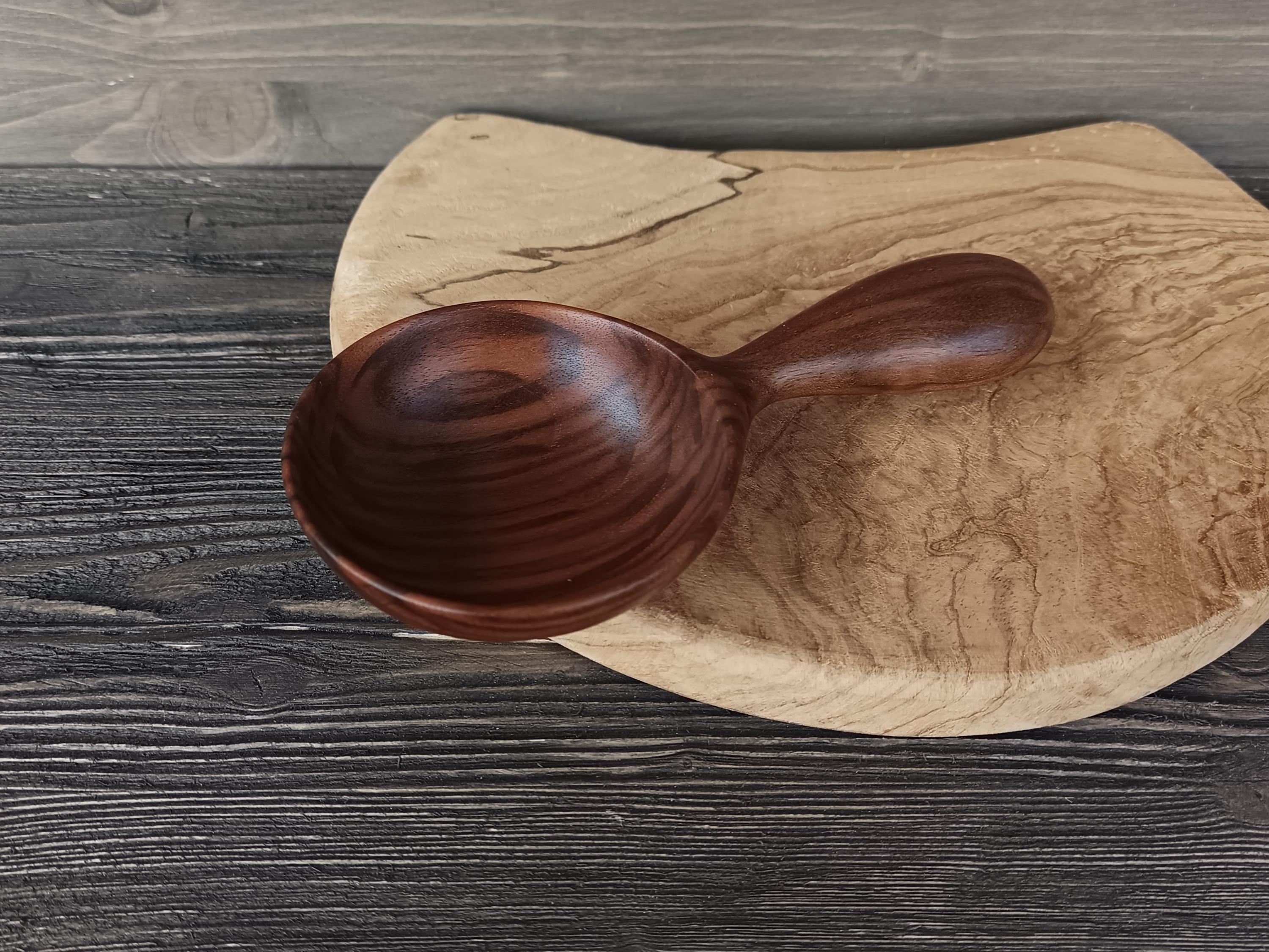 Wooden Grain Scoop – Handcrafted Walnut Wood